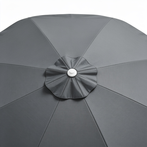 Fghara Sonnenschirm Schutzhülle bis Ø 3 m - Funktionelle Sonnenschirmhülle mit Reißverschluss und Stab - Strapazierfähige Polyester Schirmabdeckung, Anthrazit